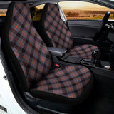 Grey And Orange Plaid Pattern Print Universal Fit Car Seat Covers 102422
