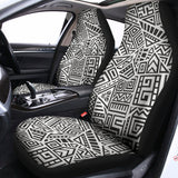 Grey And White Aztec Pattern Print Universal Fit Car Seat Covers 102422