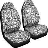 Grey And White Aztec Pattern Print Universal Fit Car Seat Covers 102422