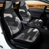 Grey And White Camouflage Print Universal Fit Car Seat Covers 102422