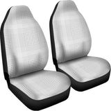 Grey And White Glen Plaid Print Universal Fit Car Seat Covers 102422