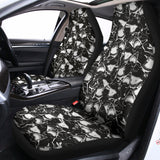 Grey And White Shark Pattern Print Universal Fit Car Seat Covers 102422
