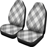 Grey Argyle Pattern Print Universal Fit Car Seat Covers 102422