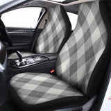 Grey Argyle Pattern Print Universal Fit Car Seat Covers 102422