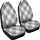 Grey Argyle Pattern Print Universal Fit Car Seat Covers 102422