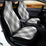 Grey Argyle Pattern Print Universal Fit Car Seat Covers 102422