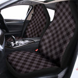 Grey Buffalo Plaid Pattern Print Universal Fit Car Seat Covers 102422