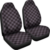 Grey Buffalo Plaid Pattern Print Universal Fit Car Seat Covers 102422