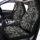 Grey Digital Camo Pattern Print Universal Fit Car Seat Covers 102422