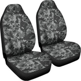 Grey Digital Camo Pattern Print Universal Fit Car Seat Covers 102422