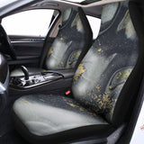 Grey Gold Liquid Marble Print Universal Fit Car Seat Covers 102422