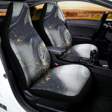 Grey Gold Liquid Marble Print Universal Fit Car Seat Covers 102422