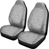 Grey Knitted Pattern Print Universal Fit Car Seat Covers 102422