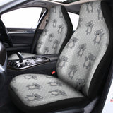 Grey Koala Pattern Print Universal Fit Car Seat Covers 102422