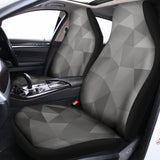 Grey Polygonal Geometric Print Universal Fit Car Seat Covers 102422