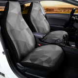 Grey Polygonal Geometric Print Universal Fit Car Seat Covers 102422