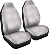 Grey Prince of Wales Check Print Universal Fit Car Seat Covers 102422