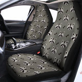 Grey Raccoon Pattern Print Universal Fit Car Seat Covers 102422