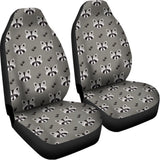 Grey Raccoon Pattern Print Universal Fit Car Seat Covers 102422