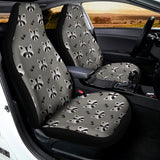 Grey Raccoon Pattern Print Universal Fit Car Seat Covers 102422
