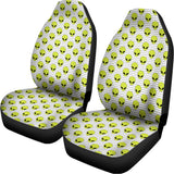Grey Striped Alien Pattern Print Universal Fit Car Seat Covers 102422