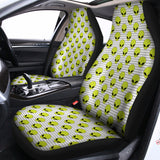 Grey Striped Alien Pattern Print Universal Fit Car Seat Covers 102422
