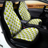 Grey Striped Alien Pattern Print Universal Fit Car Seat Covers 102422