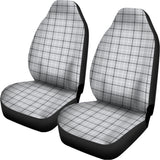 Grey Tattersall Pattern Print Universal Fit Car Seat Covers 102422