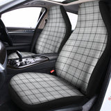 Grey Tattersall Pattern Print Universal Fit Car Seat Covers 102422