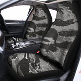 Grey Tiger Stripe Camouflage Print Universal Fit Car Seat Covers 102422