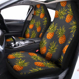 Grey Watercolor Pineapple Pattern Print Universal Fit Car Seat Covers 102422