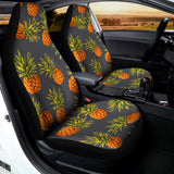 Grey Watercolor Pineapple Pattern Print Universal Fit Car Seat Covers 102422