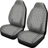 Grey Windowpane Pattern Print Universal Fit Car Seat Covers 102422