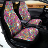 Groovy Girly Peace Pattern Print Universal Fit Car Seat Covers 102422