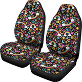 Groovy Hippie Peace Pattern Print Universal Fit Car Seat Covers 102422