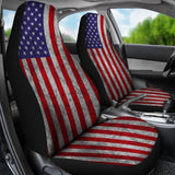 Grunge American Flag Patriotic Universal Fit Car Seat Covers 102422