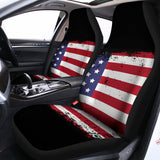 Grunge American Flag Print Universal Fit Car Seat Covers 102422