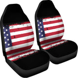 Grunge American Flag Print Universal Fit Car Seat Covers 102422