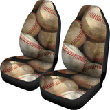 Grunge Baseballs Print Universal Fit Car Seat Covers 102422