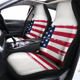 Grunge Flag Of USA Print Universal Fit Car Seat Covers 102422