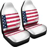 Grunge Flag Of USA Print Universal Fit Car Seat Covers 102422