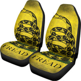 Grunge Gadsden Flag Print Universal Fit Car Seat Covers 102422