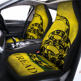Grunge Gadsden Flag Print Universal Fit Car Seat Covers 102422