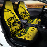 Grunge Gadsden Flag Print Universal Fit Car Seat Covers 102422