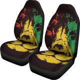 Grunge Rasta Lion Print Universal Fit Car Seat Covers 102422