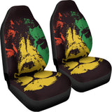 Grunge Rasta Lion Print Universal Fit Car Seat Covers 102422