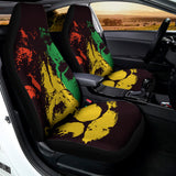 Grunge Rasta Lion Print Universal Fit Car Seat Covers 102422