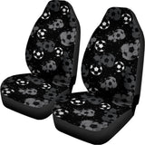 Grunge Soccer Ball Pattern Print Universal Fit Car Seat Covers 102422