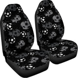 Grunge Soccer Ball Pattern Print Universal Fit Car Seat Covers 102422