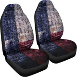 Grunge Texas Flag Print Universal Fit Car Seat Covers 102422